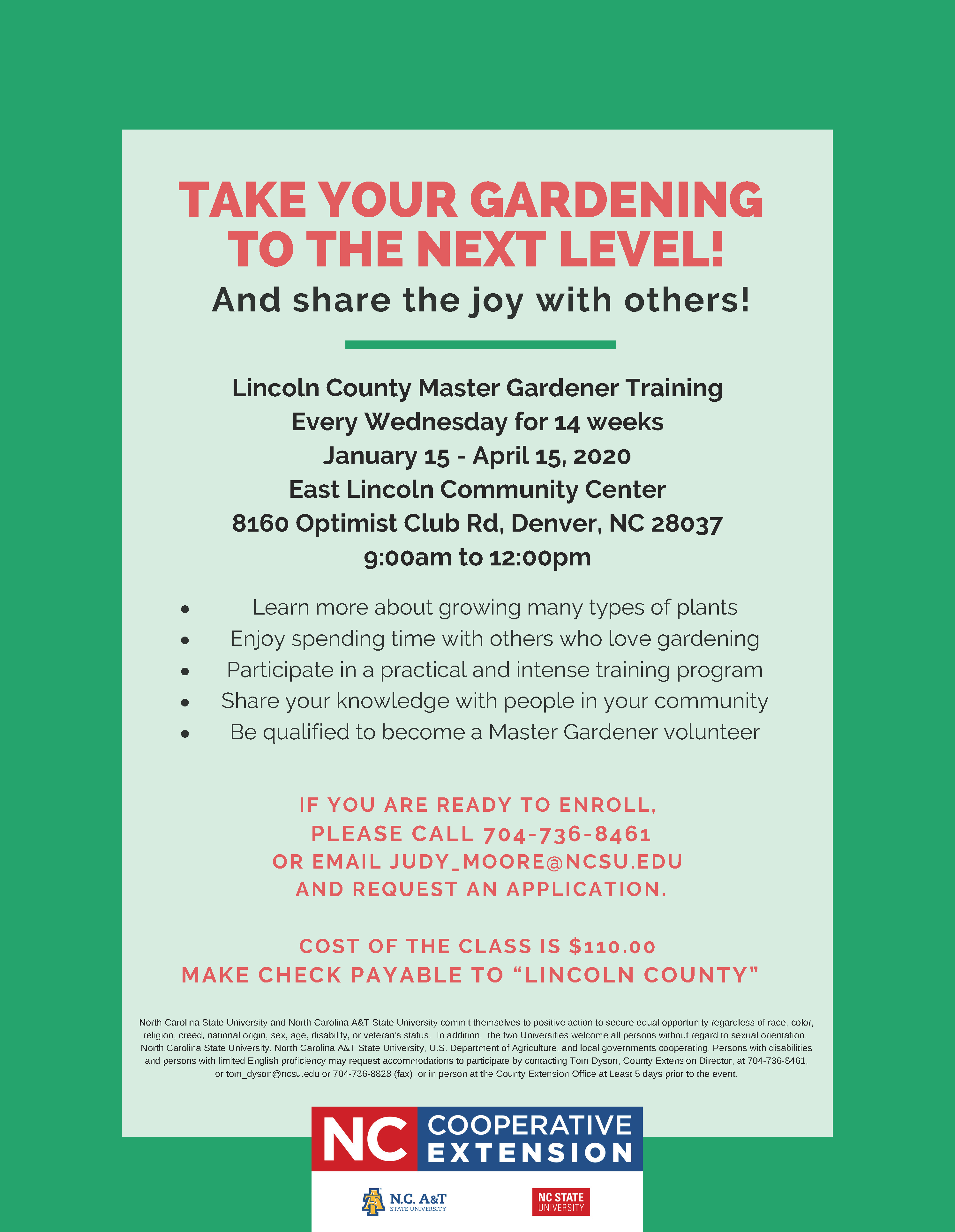 Training flyer