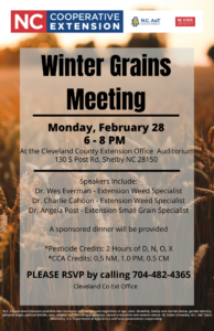 Cover photo for 2022 Winter Grains Meeting