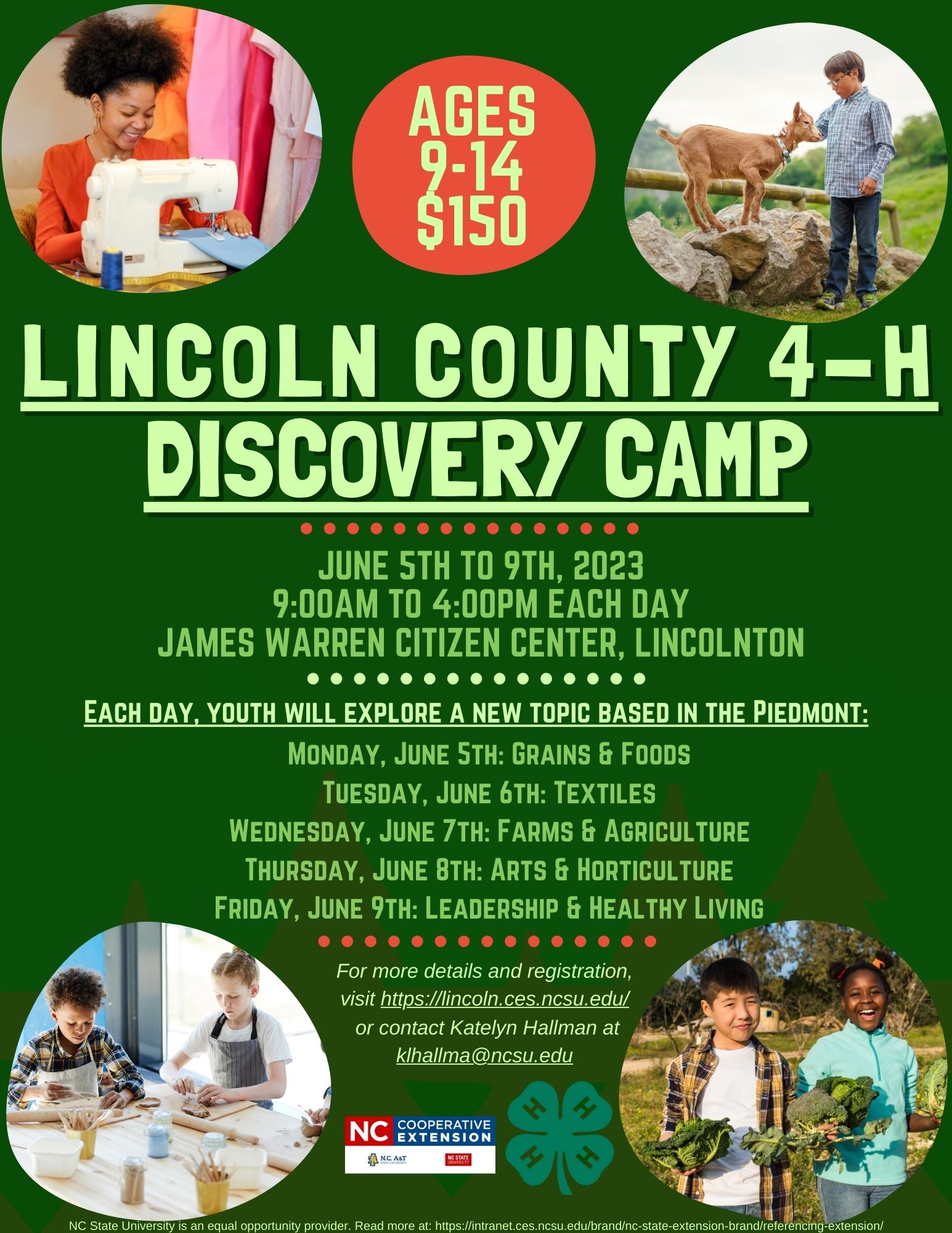 Lincoln County 4-H Discovery Camp Flyer