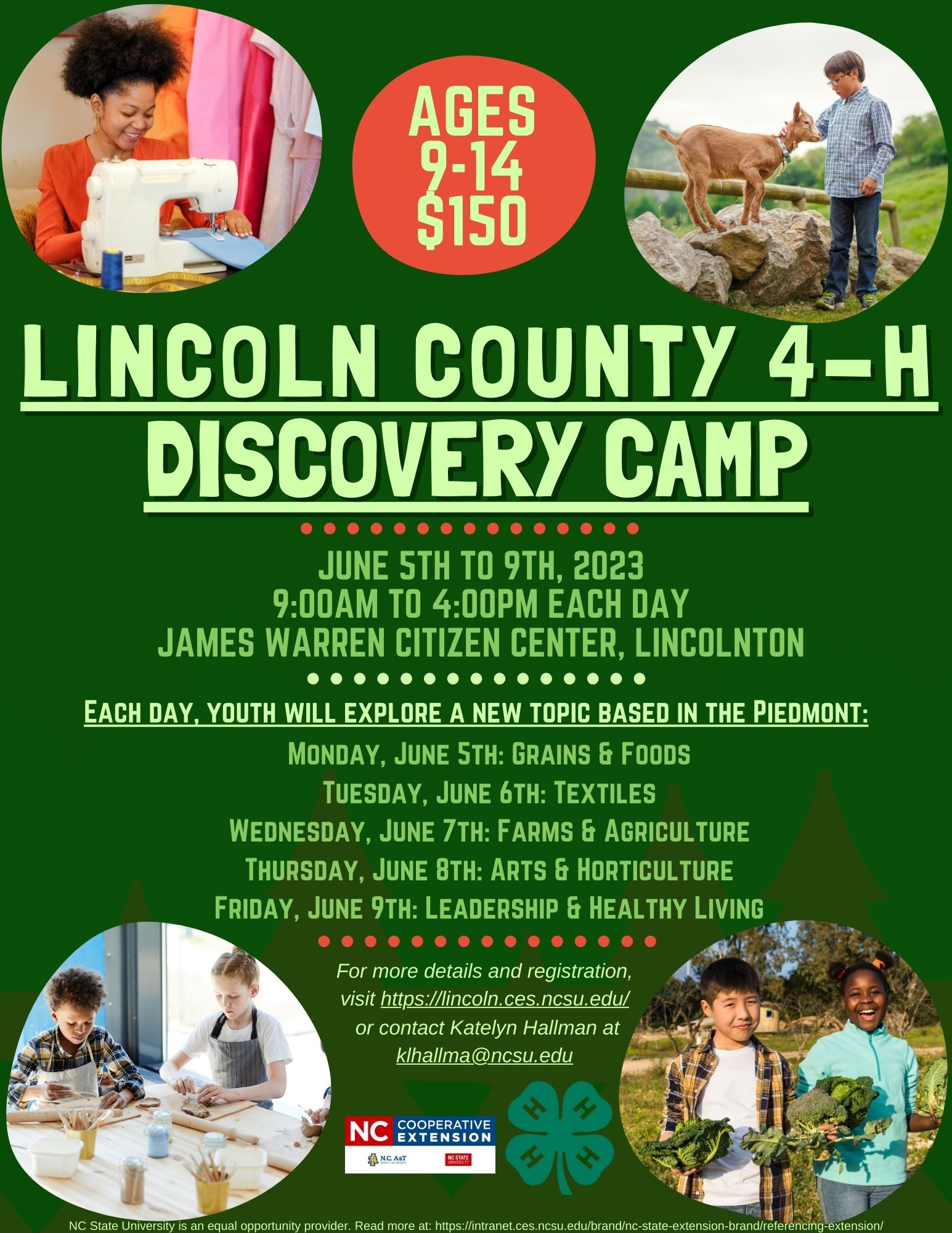 4H Discovery Day Camp June 2023 N.C. Cooperative Extension