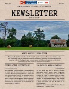 1st page of April Newsletter