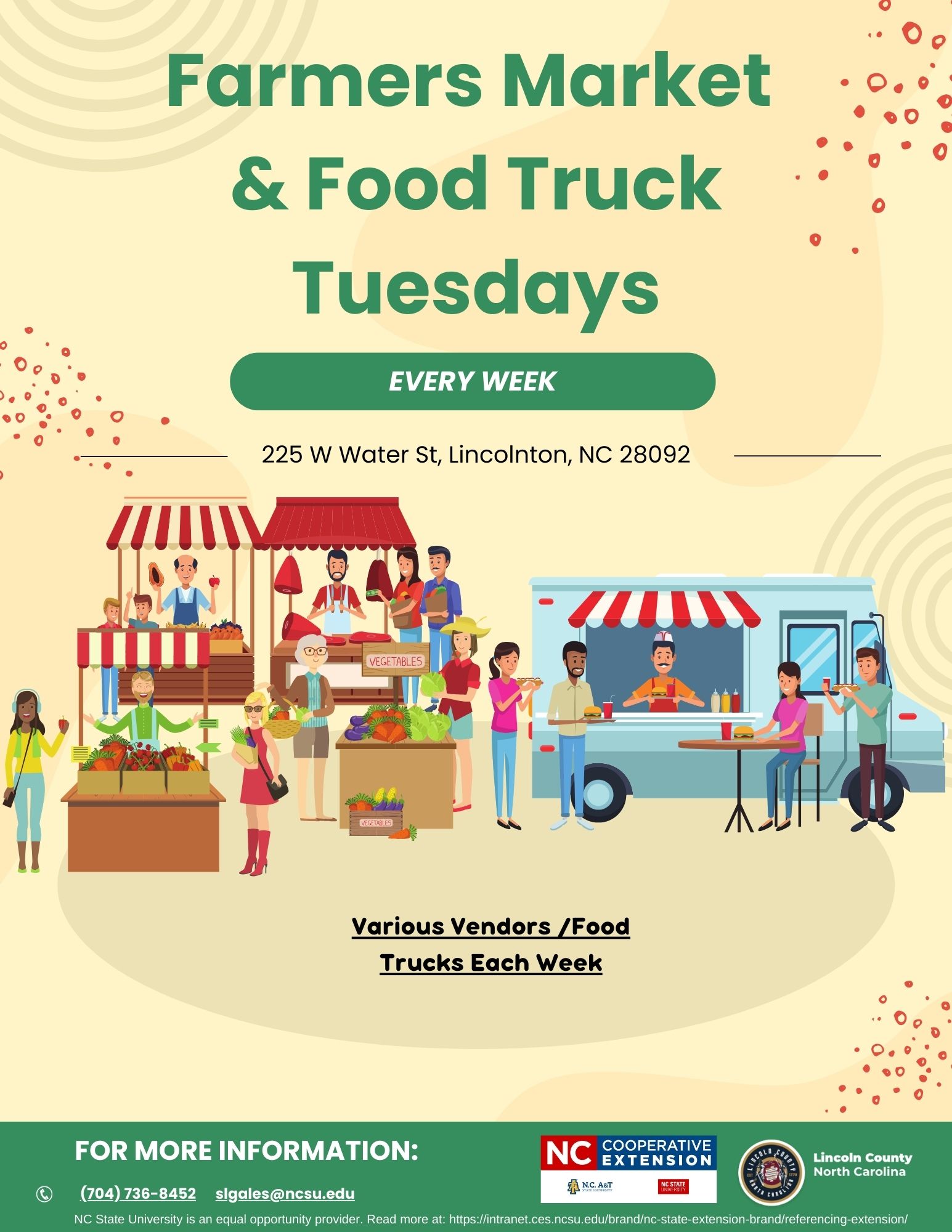 Farmers Market & Food Truck Tuesdays Every Week