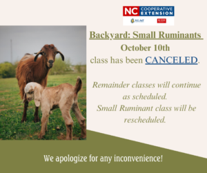 Cover photo for Canceled: Backyard Small Ruminants Class October 10, 2024