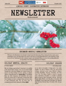 Cover photo for December Newsletter