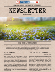 cover page of May 2025 Newsletter